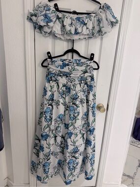 Floral Off-Shoulder Maxi Skirt Set Women’s Sz: 4 As seen on Ariana Madix